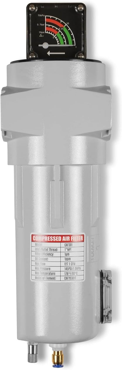 127 CFM Compressed Air Oil-Water Separator Precision Filter, Oil Content 1ppm - Image 5