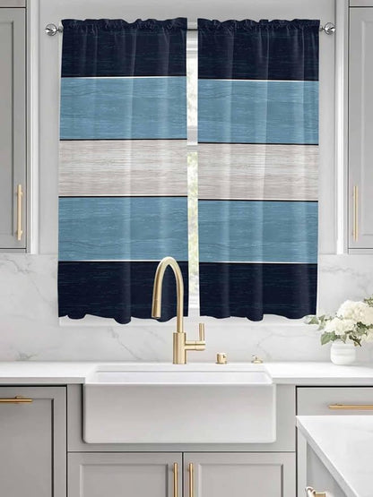Vintage Country Woodcuts Window Valance Curtains, 2 Panel - Image 3