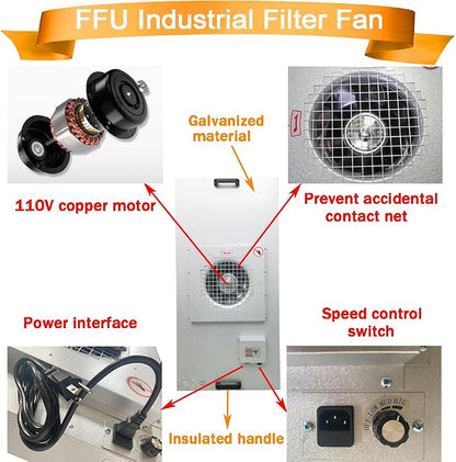 INTBUYING Air Flow Clean Bench Vertical Laminar Flow Hood Dust Free Room - Image 5