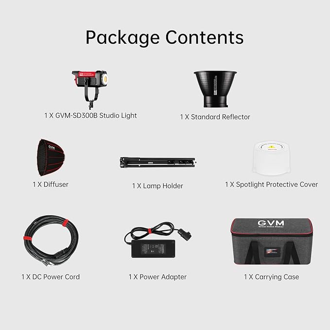 GVM Video Lighting 300W Bi-Color Studio Lights kit with Bowens Mount Softbox and Stand CCT 2700K~6800K CRI 97+ Continuous Lighting for Photography