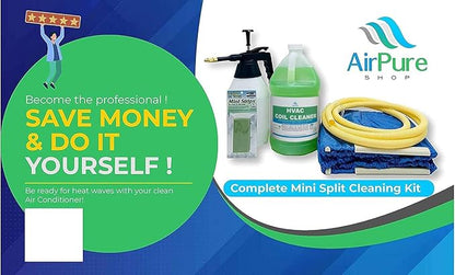 Mini Split Cleaning Kit with 3.78L No-Rinse Coil Cleaner, Odor Treatment Tab & - Image 5