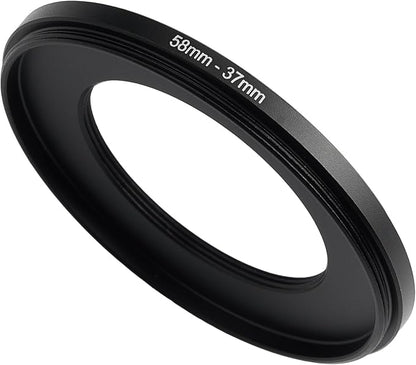 58mm to 37mm Step-Down Ring Filter Adapter, Metal Ring Step-Down Rings Adapter by BETUYESS