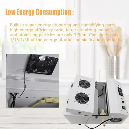 Industrial Ultrasonic Humidifier Cooler Sprayer 9kg/h Portable Continuous Cool - Image 2