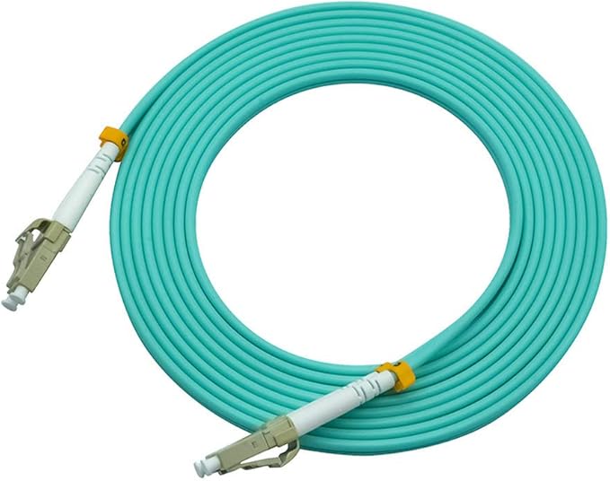 Jeirdus 30Meters 100ft LC to LC Duplex 50/125 10G OM3 Multi-Mode Fiber Optic Cable Jumper Optical Patch Cord LC-LC