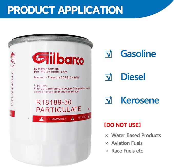 3/4 inch NPT Fuel Filter for Transfer Pump, 30 Micron Spin-on Style for - Image 3