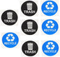 8pcs Trash Sorting Decals Self-Adhesive Waste Container Stickers by Parliky