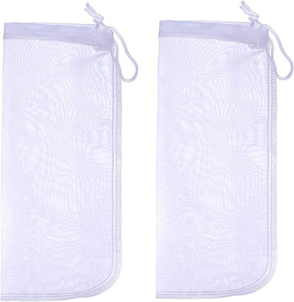 ALEGI Media Filter Bag Aquarium Extra Fine, Reusable 180 Micron Drawstring Mesh by ALEGIAquarium