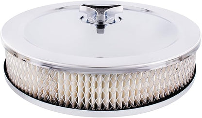United Pacific S1107 Chrome 10" Air Cleaner Assembly, Low Profile, Die-Cast by UnitedPacific