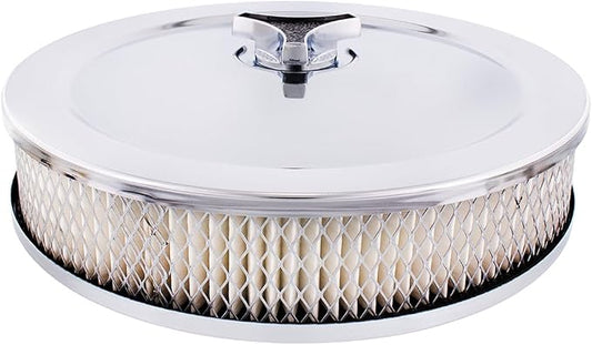 United Pacific S1107 Chrome 10" Air Cleaner Assembly, Low Profile, Die-Cast by UnitedPacific