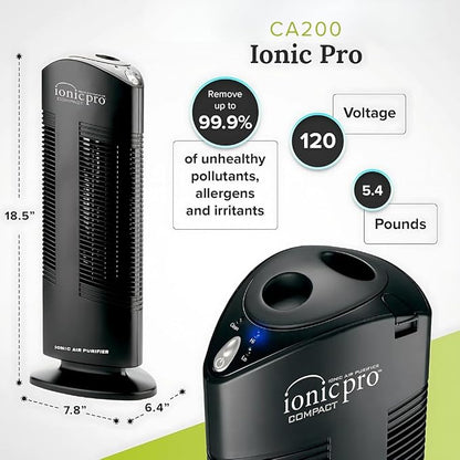 Ionic Pro Compact Ionic Air Purifier, 250 sq ft Room Capacity - Image 3