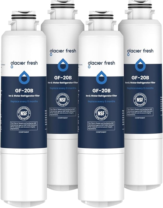 GLACIER FRESH Compatible with Samsung DA29-00020B Refrigerator Water Filter by GLACIERFRESH