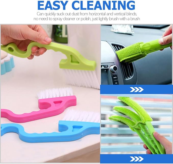 8pcs Window Groove Cleaning Brush Set Wet and Dry Scrubber Brushes - Image 9