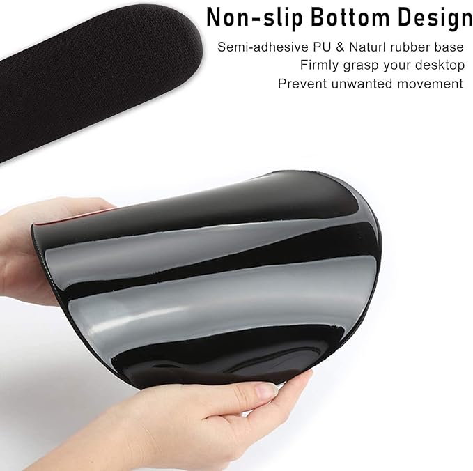 Keyboard Wrist Rest and Mouse Pad Wrist Support Set with Coasters,Non-Slip PU Base Ergonomic Gaming Mousepad for Home Office Working Studying Easy Typing & Pain Relief,Silver Golden Butterfly