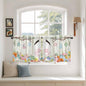 Easter Kitchen Tier Curtains 24 Inch Long 2 Panel Set, Rod Pocket Cafe Small by Unknown