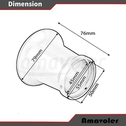50mm Carburetor Air Filter Trumpet Velocity Stack Funnel CNC Alloy Parts Fit - Image 3