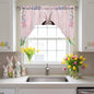 Swag Valance Curtains, Easter Cute Rabbit and Colorful Eggs Rod Pocket Valances by Chees+D+Zone