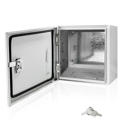 Electrical Box 12 x 12 x 8 Inch Indoor Outdoor Electrical Enclosure Box Steel by Fsehyue