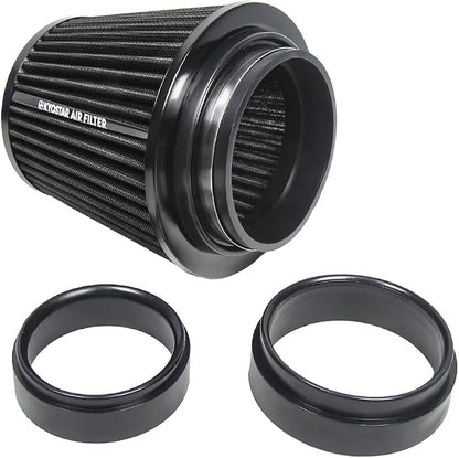 KYOSTAR Universal 3/3.5/4" High-Flow Air Filter, Reusable Cone Cold Air Intake - Image 6