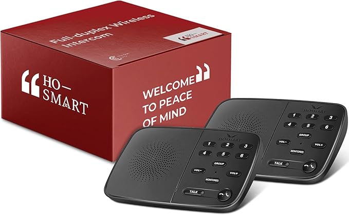 Hosmart UltraSpeak Pro Intercoms Wireless for Home, 2025 Two-Way Real-time Intercom Full Duplex Wireless Intercom System for Home Use, House Intercom System for Business with 1200 Feet Range