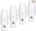 Emotionlite Plug in Night Light, Warm White LED Nightlight, Dusk to Dawn Sensor, Kids, Nursery, Bedroom, Bathroom,Hallway, Stairs, Kitchen, 4 Pack