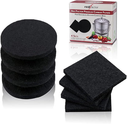 RED FACTOR 8 Pack Extra Thick Charcoal Filters by REDFACTOR