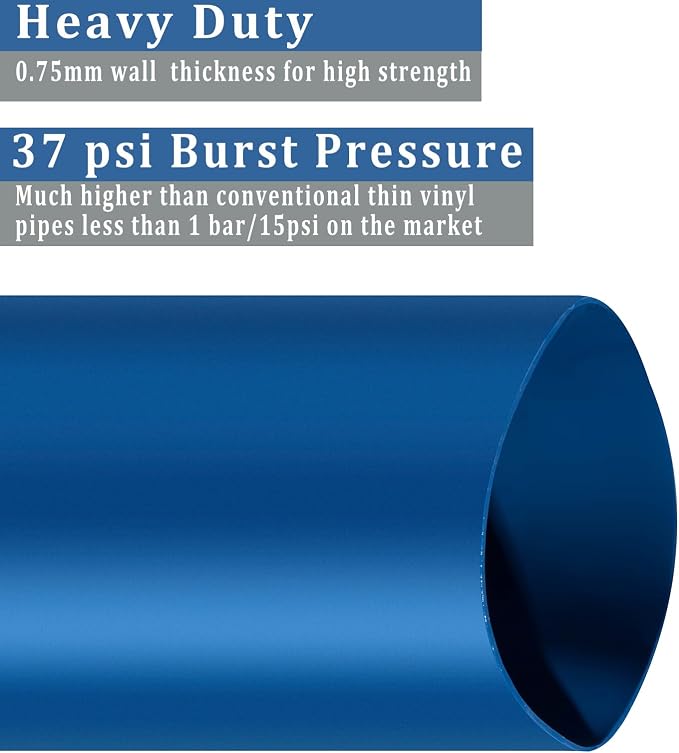 Pool Backwash Hose 2 inch × 100 ft Thicken Blue Water Discharge Pipe Lay Flat - Image 3