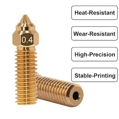 8Pcs K1 Nozzles 0.4mm, Brass High-Speed 3D Printer Nozzles Compatible - Image 3