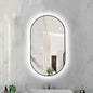 Oval LED Illuminated Bathroom Mirror, Wall-mounted Vanity Makeup Mirror by Unknown