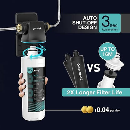 Frizzlife SW10 Under Sink Water Filter System, NSF/ANSI 53&42 Certified - Image 5