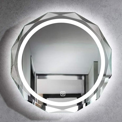 LED Bathroom Mirror with Lights and Demister Pad Wall Mounted Touch Sensor by Unknown