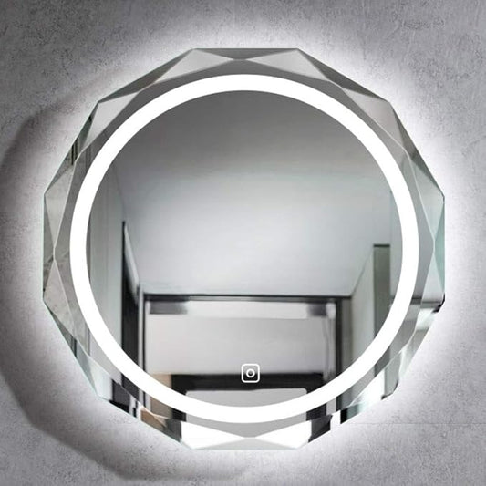 LED Bathroom Mirror with Lights and Demister Pad Wall Mounted Touch Sensor by Unknown