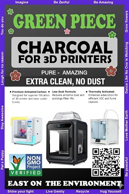 Activated Carbon for 3D Printers & Laser Engravers – Thermally Activated by GreenPiece