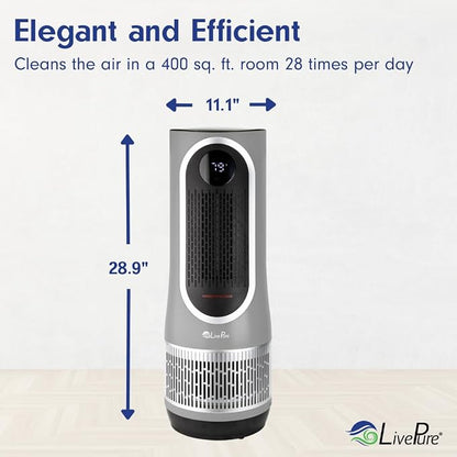 LivePure 3-in-1 LP500 Clean Heat Air Purifier & Electric Heater – Oscillating - Image 9