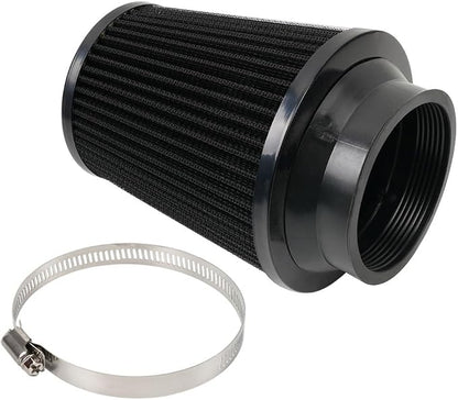 Clamp-On Cold Air Intake Filter, High Performance, Washable Filter, Replacement by MUGERACING
