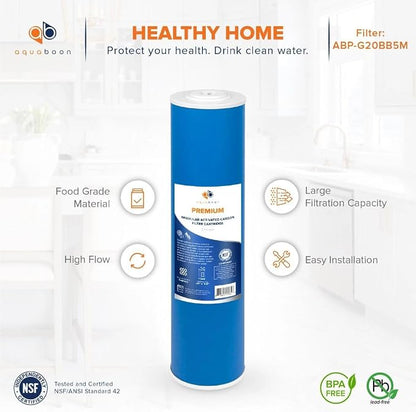 Aquaboon 5 Micron 20 x 4.5 Premium Granular Activated Carbon Water Filter - Image 4