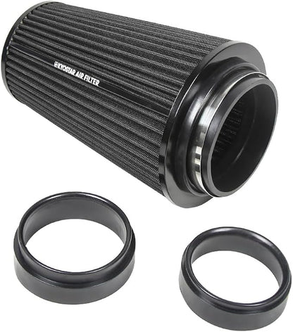 Universal 3/3.5/4" High-Flow Air Filter, Reusable Cone Cold Air Intake - Image 6
