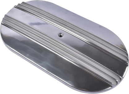 GELUOXI 15" Oval Half Finned Polished Aluminum Air Cleaner Replacement - Image 8