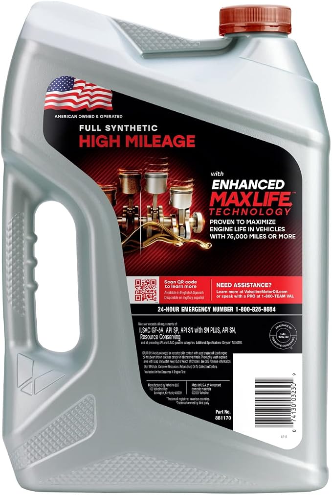 Valvoline Full Synthetic High Mileage - Image 2