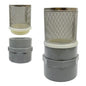 1 inch Stainless Steel Filter Cover Connected to 1 inch/DN25 Grey PVC Filter by Cotonlake