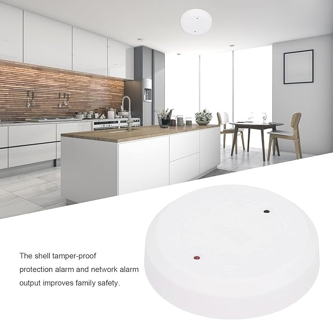 Glass Break Detector, 9-16V DC Wired Glass Break Detector Round Shape Door Window Break in Sensor with Tamper Alarm Ceiling and Wall Mount for Home Door and Window Security