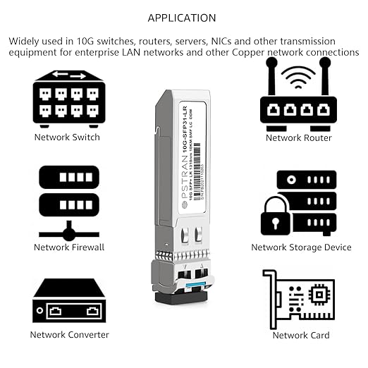 OPSTRAN 10GBASE-LR SFP+ Optical Transceiver Module Compatible with Ubiquiti Unifi UF-SM-10G 10G SFP+ LR 1310nm 10km DDM Duplex LC SMF 10 Pack