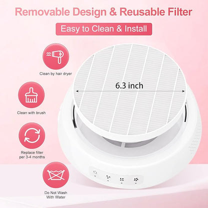 Professional Nail Dust Collector, Quiet Nail Vacuum Cleaner Machine - Image 5