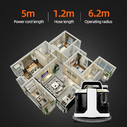 Portable Multifunctional Carpet Cleaning Machine, Electric Floor Scrubber and - Image 6