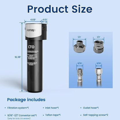 Vortopt Under Sink Water Filter System, NSF/ANSI 42 Certified Water Purifier - Image 7
