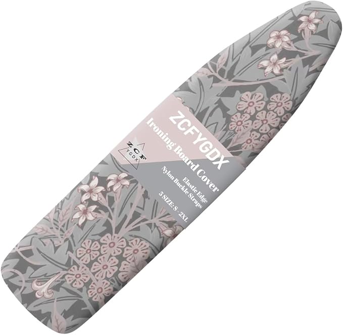 ZCFYGDX William Morris Prints Ironing Board Cover Decor, Resist Scorching & Staining, Easy Install Resistant Elastic Edges,3 Nylon Buckle Fasteners Straps,Relaxing Breathable Ironing Experience L
