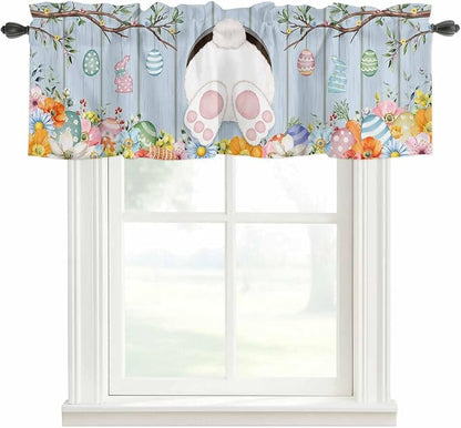 Easter Curtain Valances for Windows, Kitchen Valance Window Treatment, Spring by Unknown