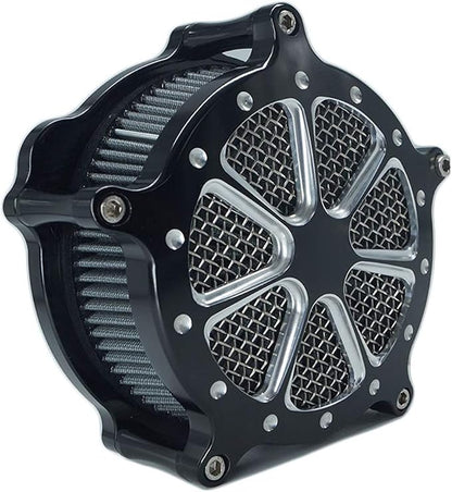 Air Filter Intake Cnc Cut Air Cleaner Venturi Motorcycle Chrome Kit - Image 8