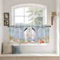 Easter Kitchen Tier Curtains 24 Inch Long 2 Panel Set, Rod Pocket Cafe Small by Unknown