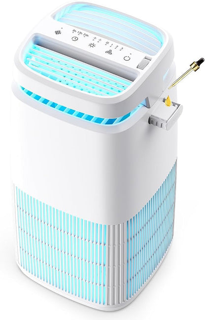 POMORON 4-in-1 Air Purifiers for Home, Air Ionizer Negative Ion Generator by POMORON