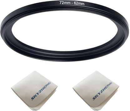 72mm Lens to 62mm Camera Lens Adapter 72mm to 62mm Step Down Ring Adapter Ring by SKYZHENG